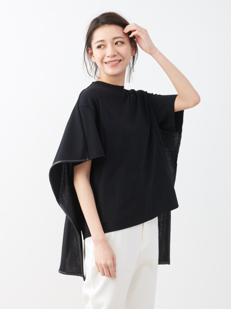 ポンチプルオーバー バックケープTシャツ