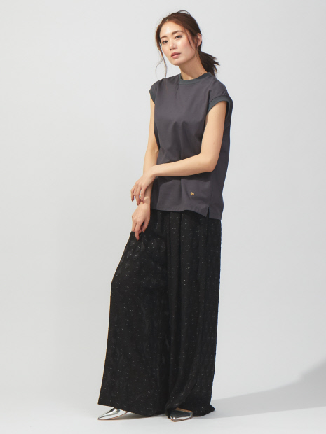 天竺ノースリーブTシャツ