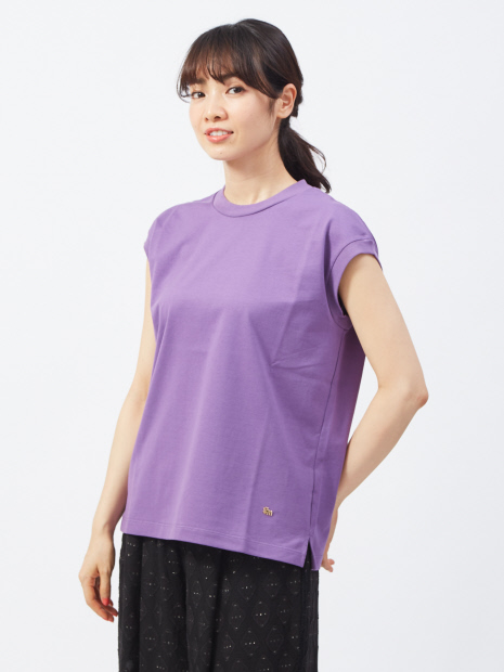天竺ノースリーブTシャツ
