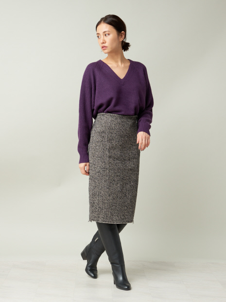 【Beige froid 】(店舗限定)Vネックプルオーバーニット