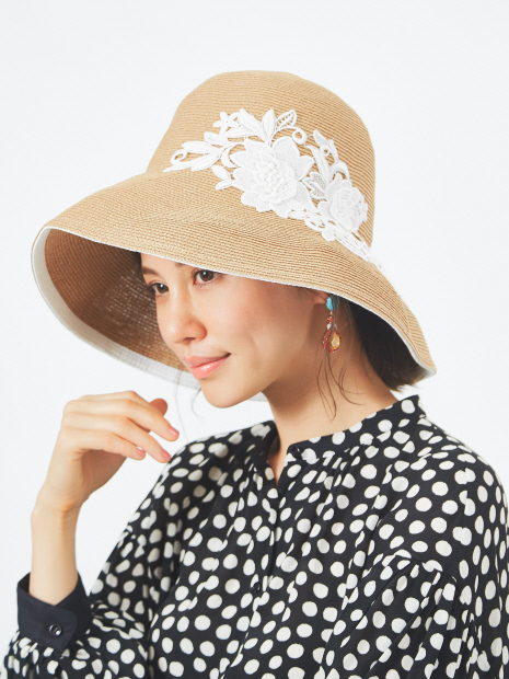 Athena New York Amelia レースフラワーHAT