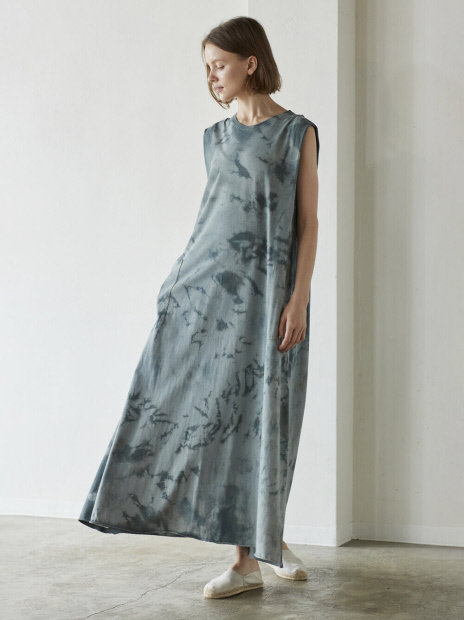 WALANCE Tie dye jersey maxi dress