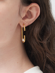 デザインワークス (レディース)
MARIA BLACK　Oval Pierced Earring　イエローゴールド