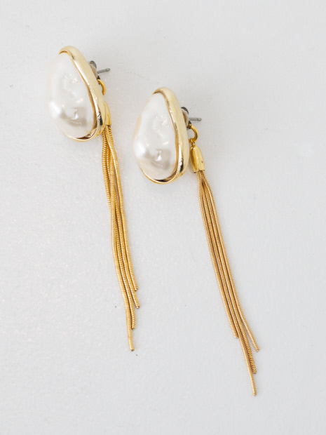 ADER. bijoux Pearl fringe 2way pierce