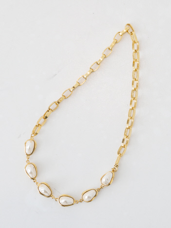 ADER. bijoux PEARL motif chain necklace