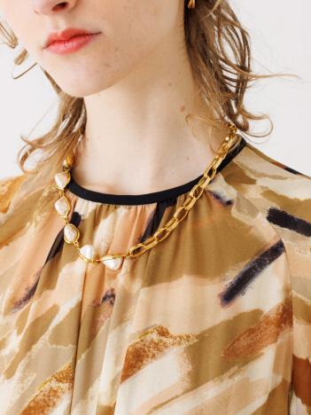DESIGNWORKS (Ladie's) - ADER. bijoux PEARL motif chain necklace
