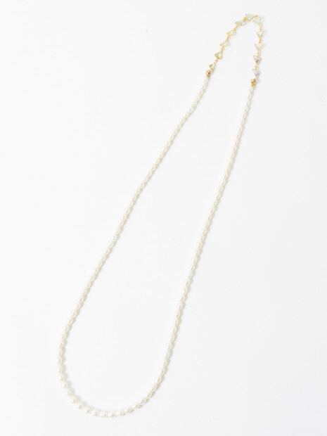 ADER. bijoux Gem stone pearl long 3way necklace