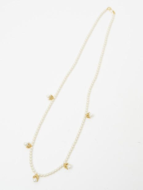 ADER. bijoux Lily of the valley pearl long necklace