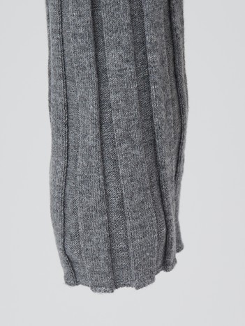 YONFA コットンカシミヤリブニット グレー YONFA コットンカシミヤリブニット グレー YONFA コットンカシミヤ