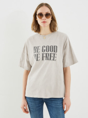 【別注】REMI ELIEF ロゴTシャツ BE GOOD BE FREE