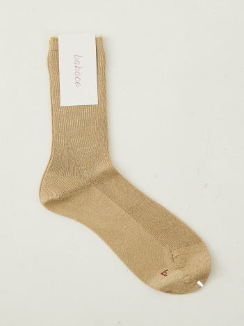 【babaco/ババコ】 Lurex Fine Ribbed Socks ラメリブソックス