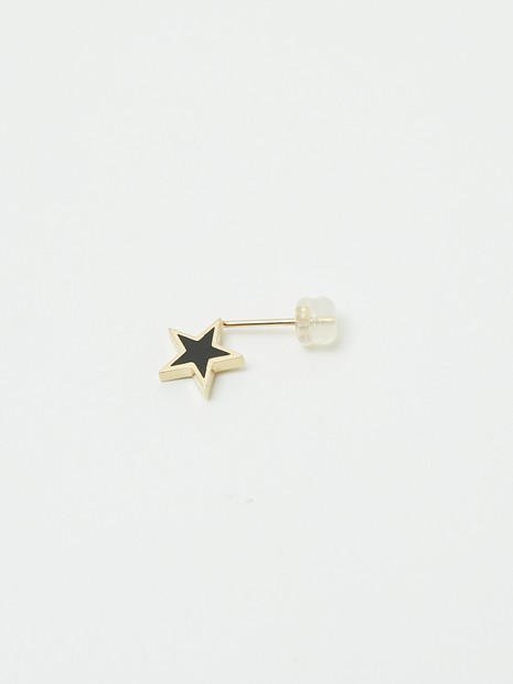 Bijou de M/ビジュードエム】リバーシブルスターピアス(ブラック