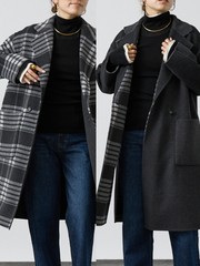 美品 ARTS&SCIENCE リバーシブル コート ダブルフェイス チェック リバーシブル】ダブルフェイスコートチェック｜DESIGNWORKS / デザイン