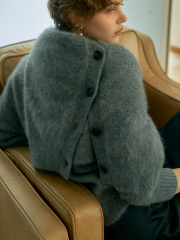 フォックスカシミヤショートカーディガン