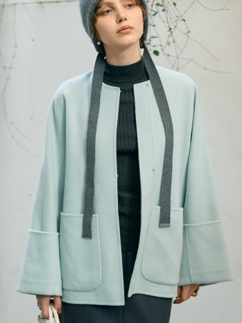 ダブルフェイスウールショートコート