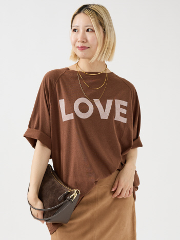 【KATHARINE HAMNETT /キャサリンハムネット 】 HARF SLEAVE REMAKED SLOGAN 　ビッグTシャツ