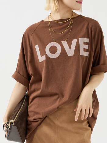 【KATHARINE HAMNETT /キャサリンハムネット 】 HARF SLEAVE REMAKED SLOGAN 　ビッグTシャツ