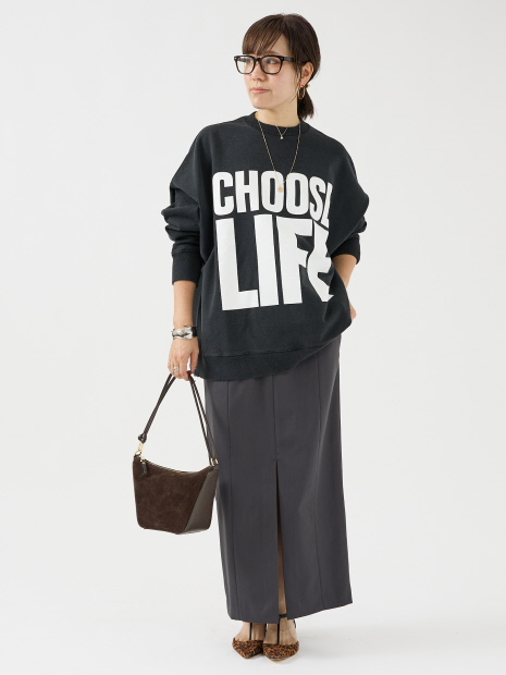 【KATHARINE HAMNETT /キャサリンハムネット 】ORGANIC SLOGAN PULLOVER ロゴスウェット【予約】