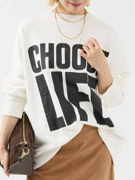 【KATHARINE HAMNETT /キャサリンハムネット 】ORGANIC SLOGAN PULLOVER ロゴスウェット【予約】