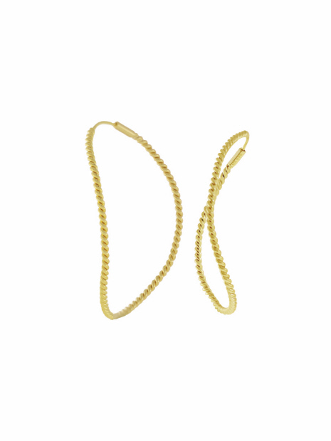 【BARJEWELLERY/バージュエリー】 TWISTED CONTOUR EARRINGS　ピアス　ゴールド