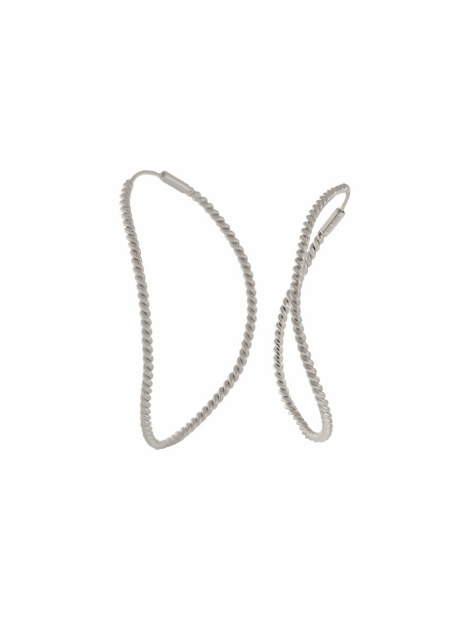 【BARJEWELLERY/バージュエリー】 TWISTED CONTOUR EARRINGS　ピアス　シルバー