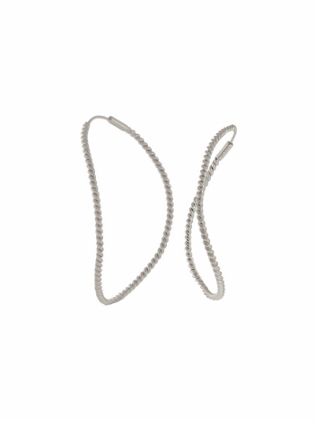 【BARJEWELLERY/バージュエリー】 TWISTED CONTOUR EARRINGS　ピアス　シルバー