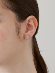 【MARIA BLACK/マリアブラック 】Arctic Stud Pierced Earring Small - Silver 片耳