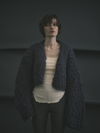 【HAKUJI/ハクジ】Wool rib bra camisole　リブキャミソール