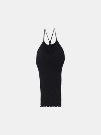 【HAKUJI/ハクジ】Wool rib bra camisole　リブキャミソール