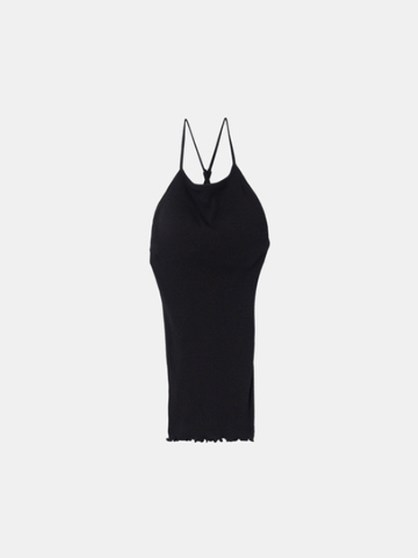 【HAKUJI/ハクジ】Wool rib bra camisole　リブキャミソール