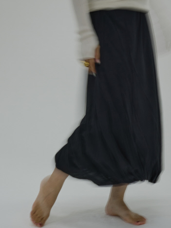 【HAKUJI/ハクジ】 Sheer jersey balloon SK　バルーンスカート