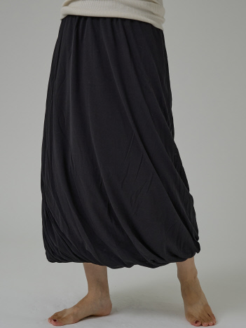 【HAKUJI/ハクジ】 Sheer jersey balloon SK　バルーンスカート