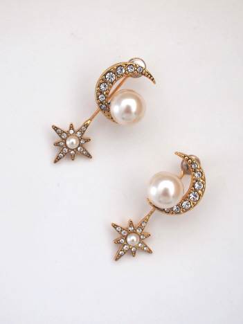 【ADER.bijoux/アデルビジュー】 STAR moon perce　ピアス【予約】