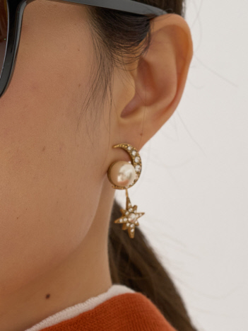 DESIGNWORKS (Ladie's) - 【ADER.bijoux/アデルビジュー】 STAR moon perce　ピアス【予約】