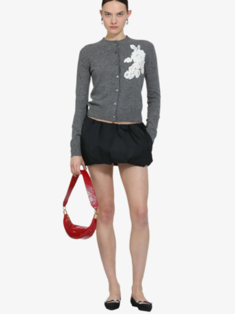 【 N゜21/ヌメロヴェントゥーノ】透かし レースニットカーディガン