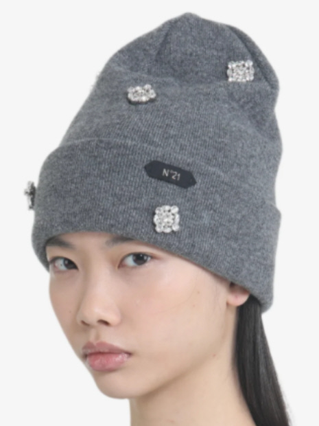 N21ニット帽 N゜21/ヌメロヴェントゥーノ】ビジューニットキャップ｜OUTLET