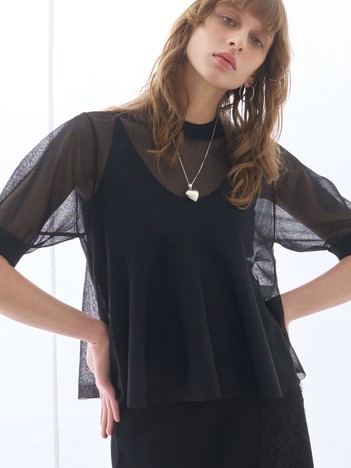 【アンサンブル対応】配色シアープルオーバー【予約】