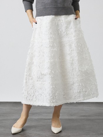 カットジャガード切替えスカート