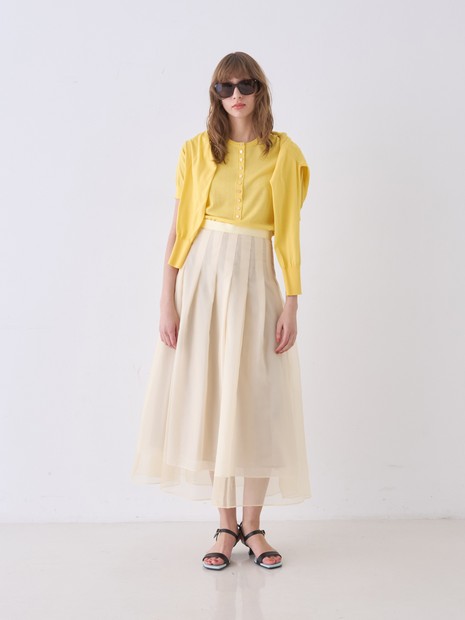 オーガンジーフレーアースカート