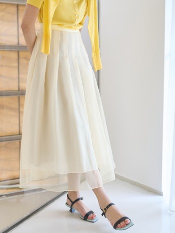 オーガンジーフレーアースカート