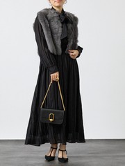 ハーリップトゥ ブラックベルベットロングワンピース herlipto Embroidered Velour Midi Dress Her lip to ハーリップトゥ