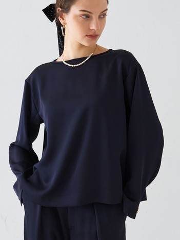 【セットアップ対応】グレースボートネックブラウス