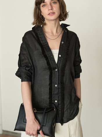 シアーラミーフリンジシャツ