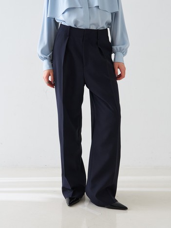 【セットアップ対応】モヘアポプリンハイウエストパンツ