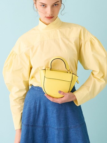 タフタマトンスリーブギャザーブラウス