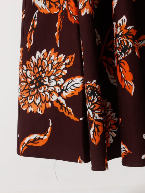 タイプライターヴィンテージフラワープリントワンピース【予約