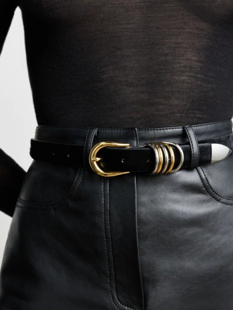 小物 Dehanche HOLLYHOCK MIXED L DÈHANCHE／デハンシェ】HOLLYHOCK MIXEDMETAL ミックスメタル ベルト