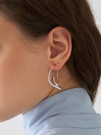 【BARJEWELLERY/バージュエリー】PIEGGA EARRINGS PEARL　ピアス シルバー