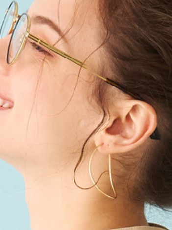 【BARJEWELLERY/バージュエリー】 CONTOUR ピアス ゴールド