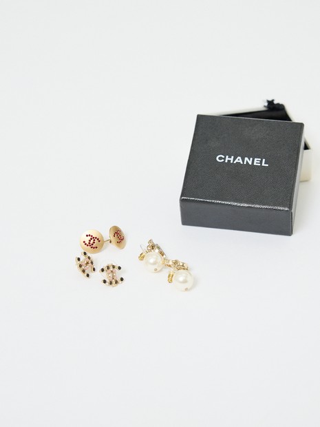 CHANEL ビジュー ココマーク ヴィンテージ ピアス VINTAGE CHANEL/シャネル】ピアス ココマーク ビジュー｜DESIGNWORKS